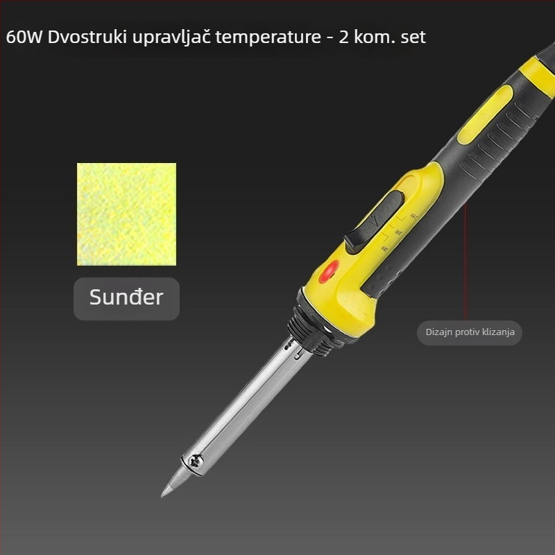 Električno lemilo set s podesivom temperaturom, visokim kapacitetom, nehrđajući čelik, namijenjeno za spojeve i vodiče