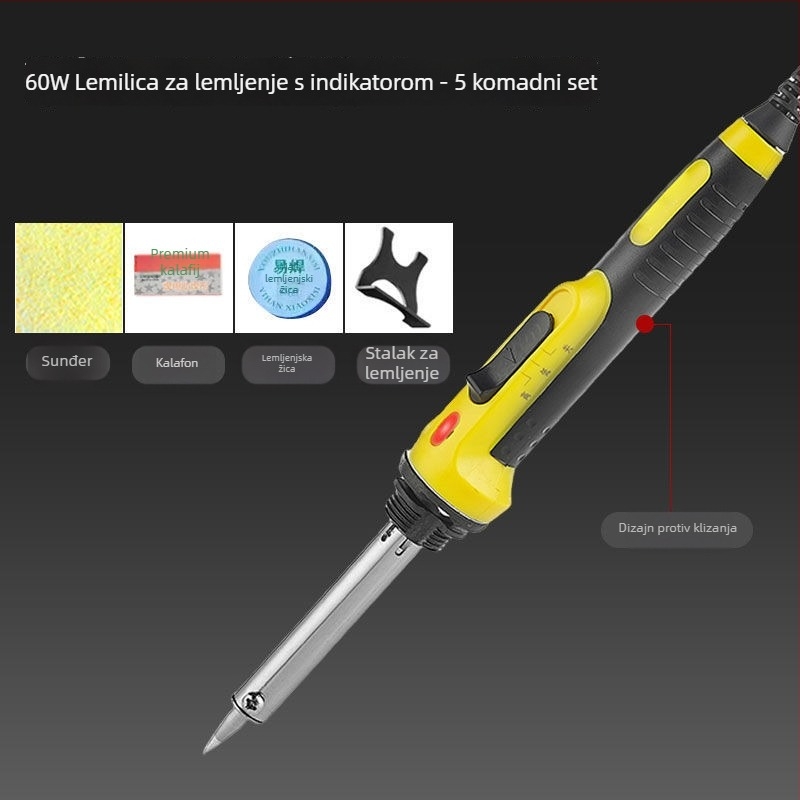Električno lemilo set s podesivom temperaturom, visokim kapacitetom, nehrđajući čelik, namijenjeno za spojeve i vodiče