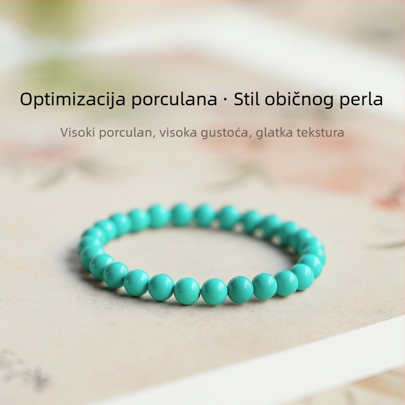 Narukvica od borovog kamena, polirani završetak, dječji sladak stil, model 3283093, unisex.