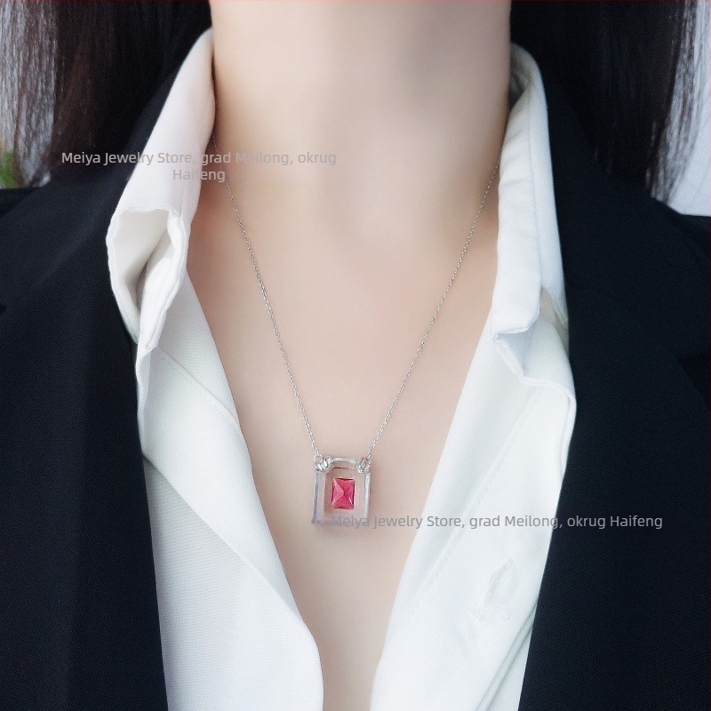 Set naušnica i ogrlice | Dijamantni kristali, O-lanac, Privjesak od legure, Uzorak: srce / kapljica / zvončić