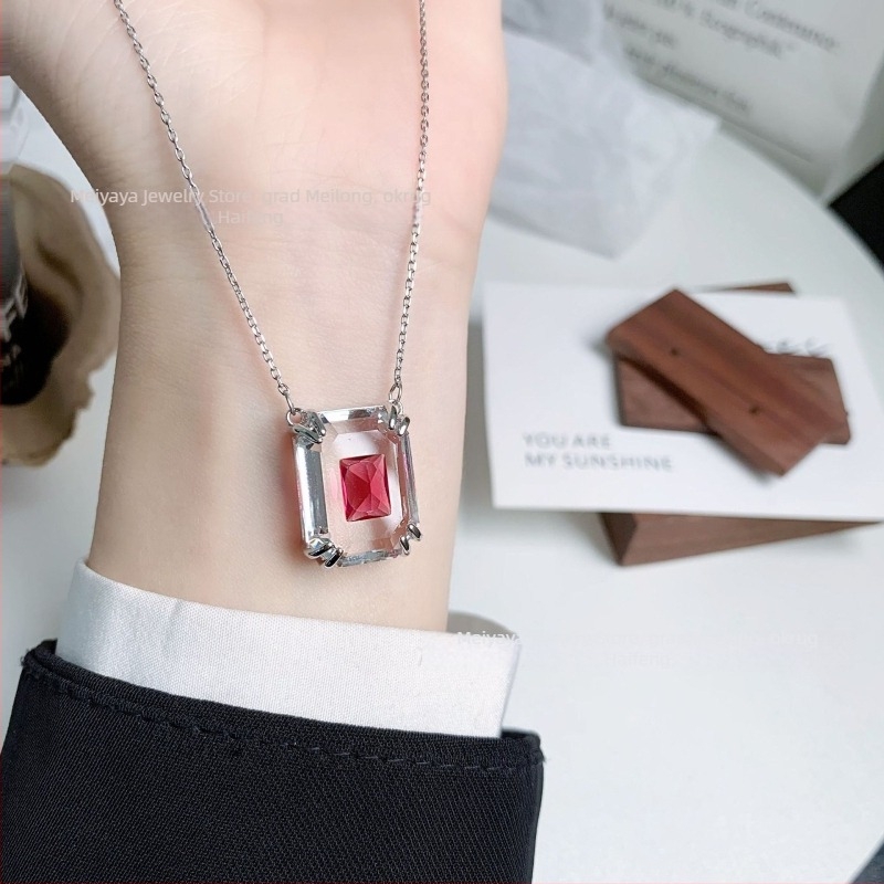 Set naušnica i ogrlice | Dijamantni kristali, O-lanac, Privjesak od legure, Uzorak: srce / kapljica / zvončić