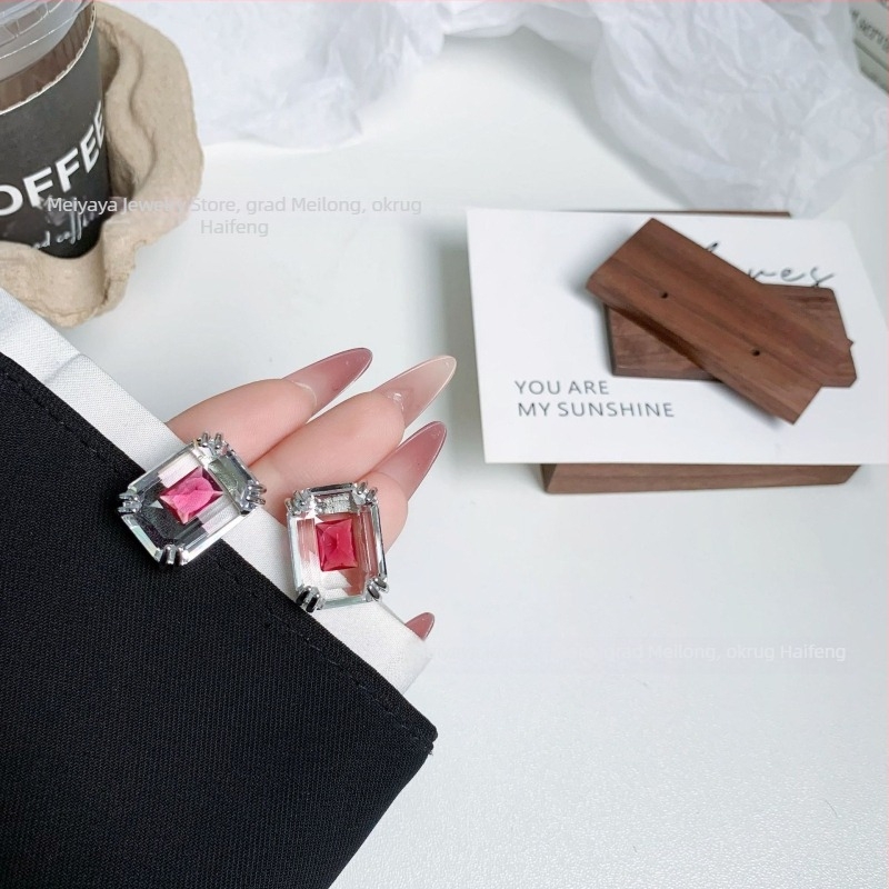 Set naušnica i ogrlice | Dijamantni kristali, O-lanac, Privjesak od legure, Uzorak: srce / kapljica / zvončić