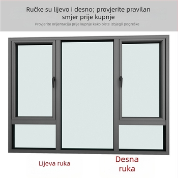 Kvaka za prozor od cinkovog legura, moderan stil, univerzalna, model 535353, pogodna za krilne i klizne prozore