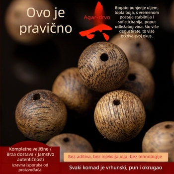 Prirodne agarwood perle – lagani luksuzni stil, DIY pojedinačne perle, prirodni sjaj, polu ručna i polu mehanička izrada, Return to Dream