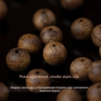 Prirodne agarwood perle – lagani luksuzni stil, DIY pojedinačne perle, prirodni sjaj, polu ručna i polu mehanička izrada, Return to Dream