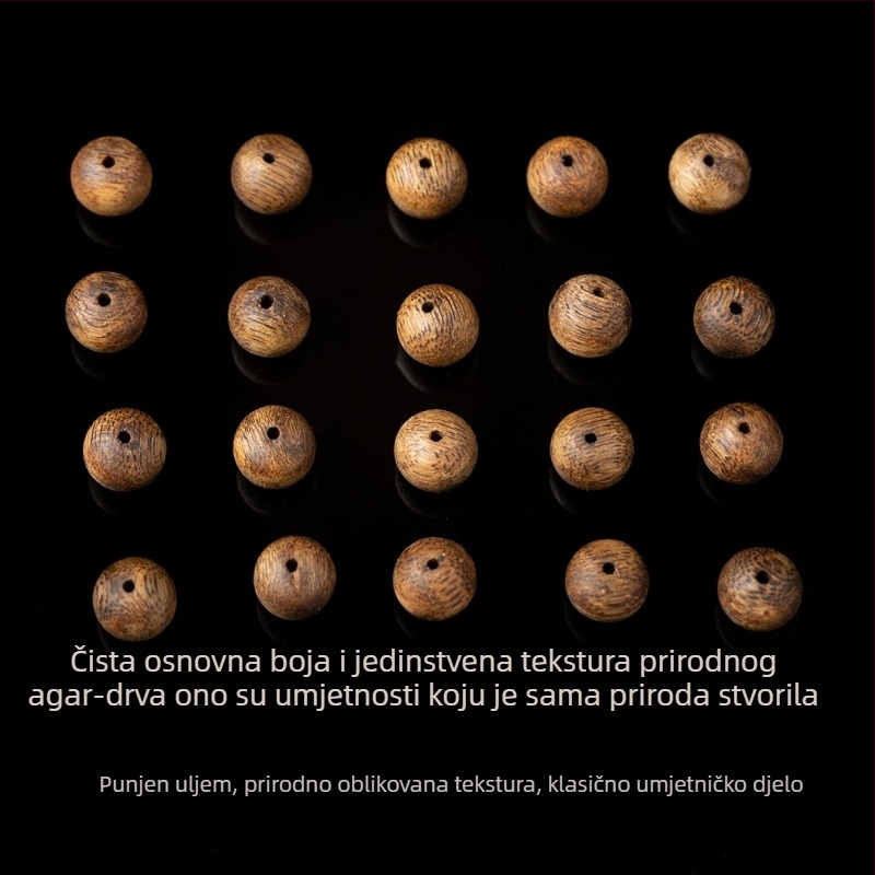 Prirodne agarwood perle – lagani luksuzni stil, DIY pojedinačne perle, prirodni sjaj, polu ručna i polu mehanička izrada, Return to Dream