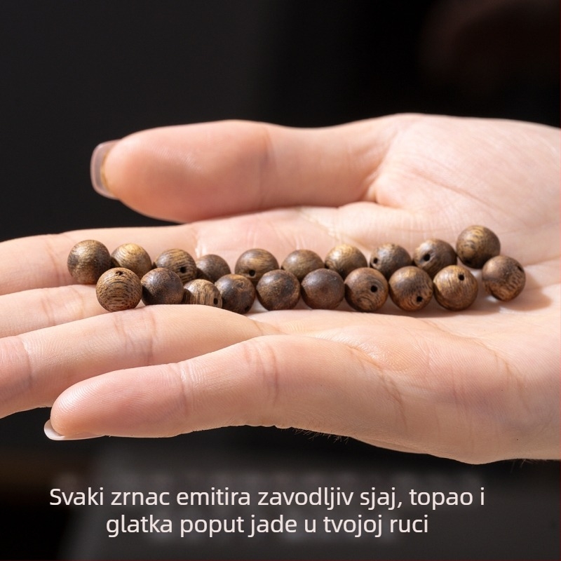 Prirodne agarwood perle – lagani luksuzni stil, DIY pojedinačne perle, prirodni sjaj, polu ručna i polu mehanička izrada, Return to Dream