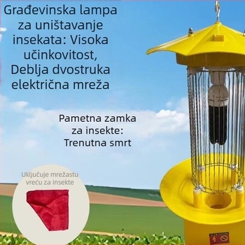 Vanjska električna lampa za hvatanje kukaca (komaraca) za otvorenu upotrebu; pokriće 10 m²; ručno električno ubijanje komaraca; bez ugrađene baterije