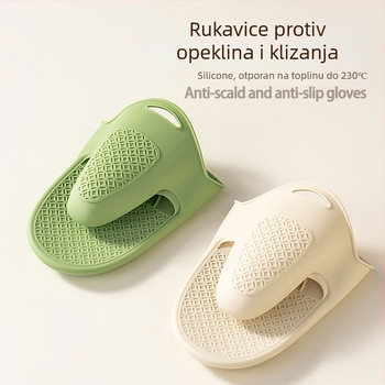 Prilagođene silikonske kuhinjske rukavice, otporne na visoke temperature, pogodne za pećnicu i mikrovalnu, protuklizni zahvat.