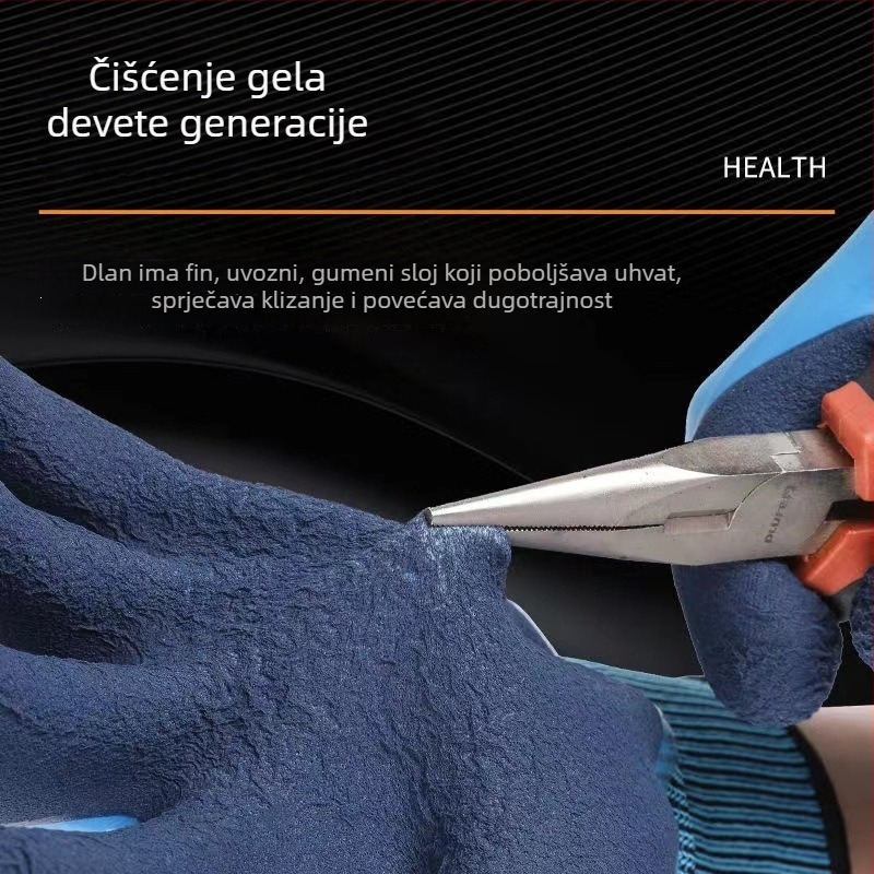 Radne rukavice – otporne na habanje, protuklizne, vodootporne; dvostruko latexno premazane rukavice za vrtlarstvo; otporne na probijanje; za vodene poslove