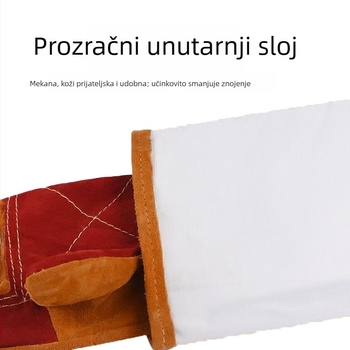 Rukavice za zaštitu kućnih ljubimaca – debeli kožni rukavice s produženom duljinom, štite od ogrebotina mačaka i ugriza pasa (Brand: Times Solid; Materijal: koža goveda; Funkcija: zaštita pri radu; prevencija ugriza životinja; Težina: 740 g)