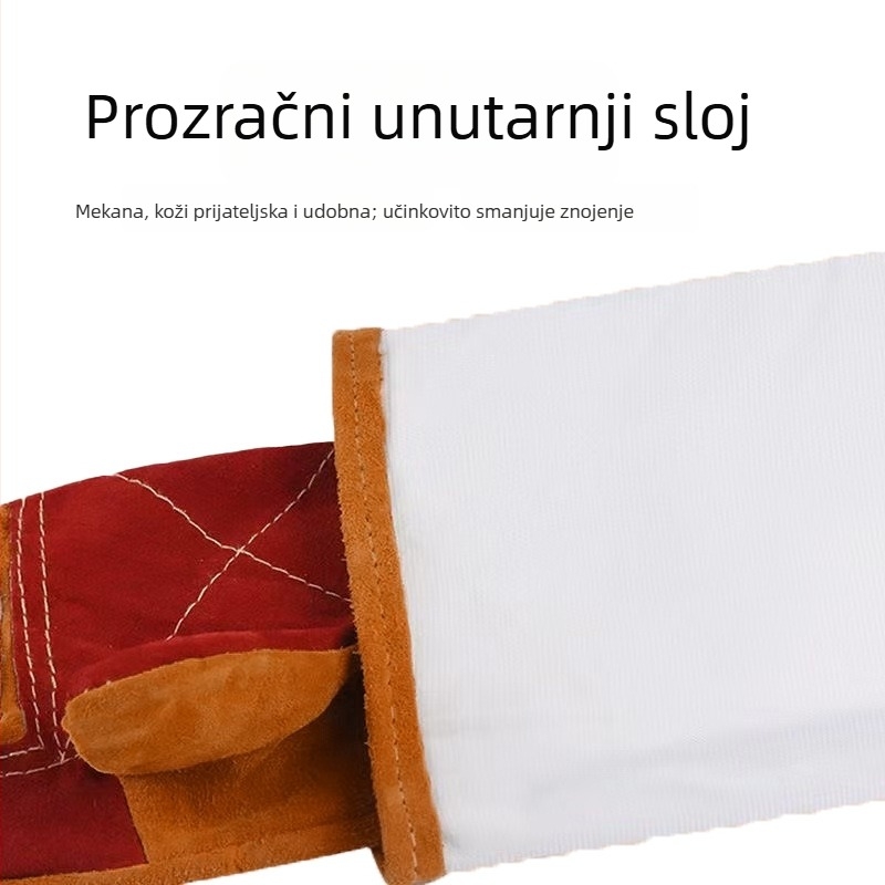 Rukavice za zaštitu kućnih ljubimaca – debeli kožni rukavice s produženom duljinom, štite od ogrebotina mačaka i ugriza pasa (Brand: Times Solid; Materijal: koža goveda; Funkcija: zaštita pri radu; prevencija ugriza životinja; Težina: 740 g)