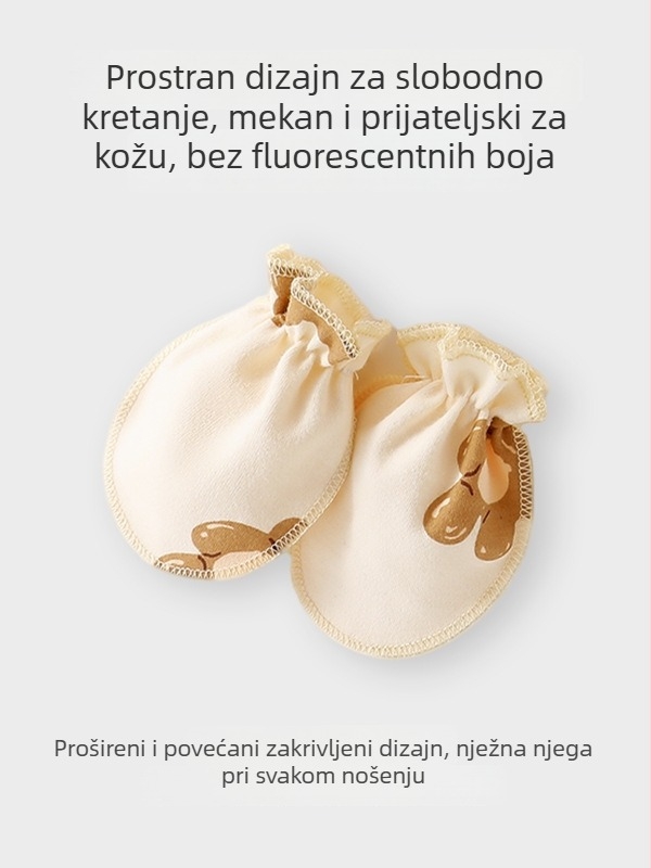 Beileyi dječje rukavice – pamuk, crtani stil, Klasa A, za novorođenčad 0–1 godina