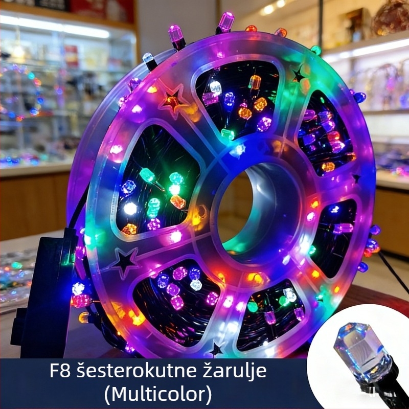 Vanjske LED solarne niz LED rasvjeta BM-4621, 15 LED, solarno napajanje, IP44, šesterokutni oblik