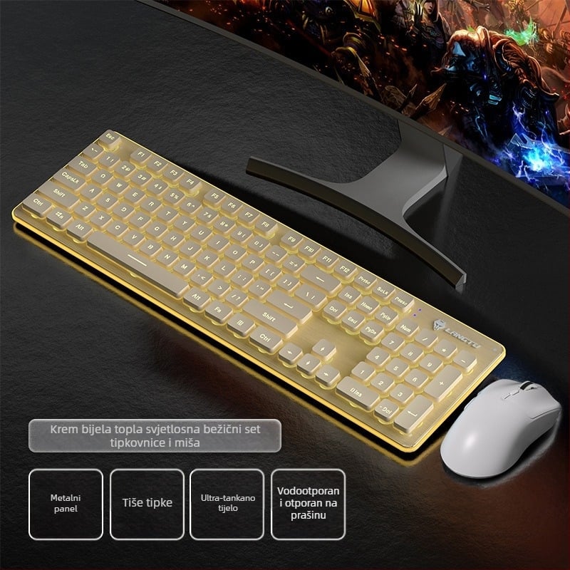 Žičana tipkovnica L1 s mehaničkim dojmom, 104 tipke, jednofarbno pozadinsko osvjetljenje, model L1