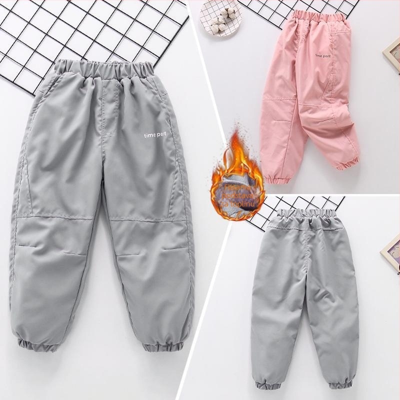 Dječje hlače za proljeće/jesen, tople, od poliestera, za dječake 7–12 godina
