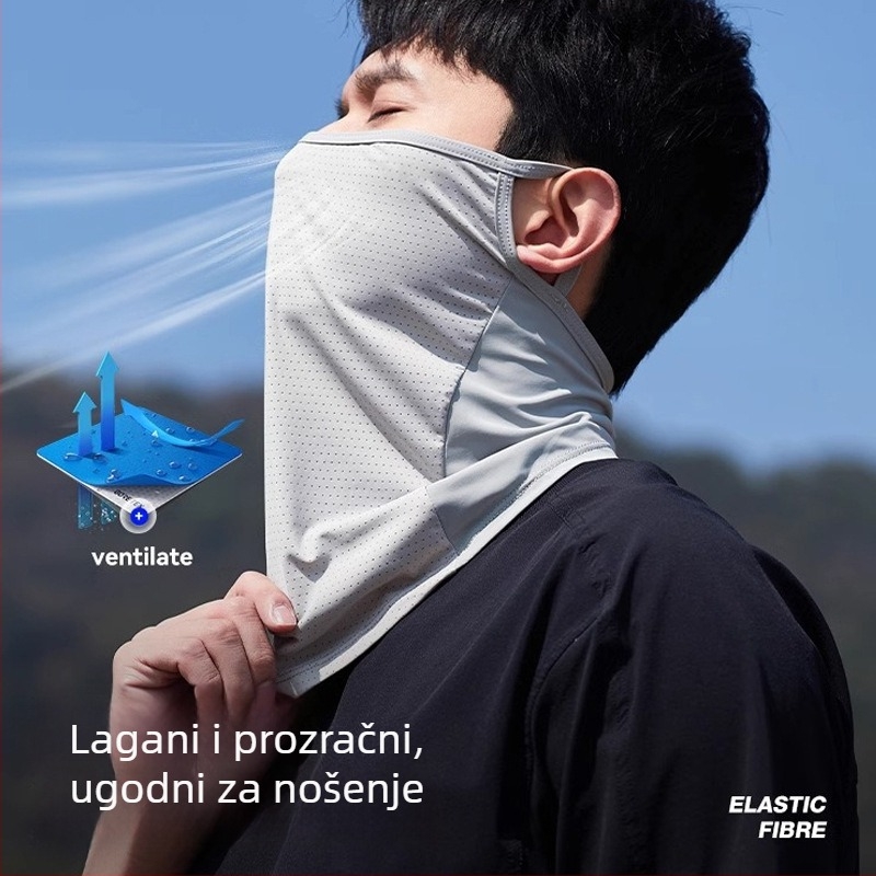 UV zaštita za lice i vrat – prozračna najlon tkanina, unisex, moderan gradski stil putovanja
