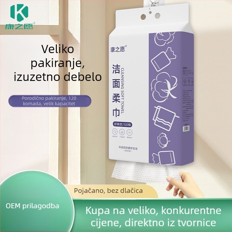 Jednokratne maramice za lice, 100% viskozna vlakna, montirane na zid, brza apsorpcija 0–5 s