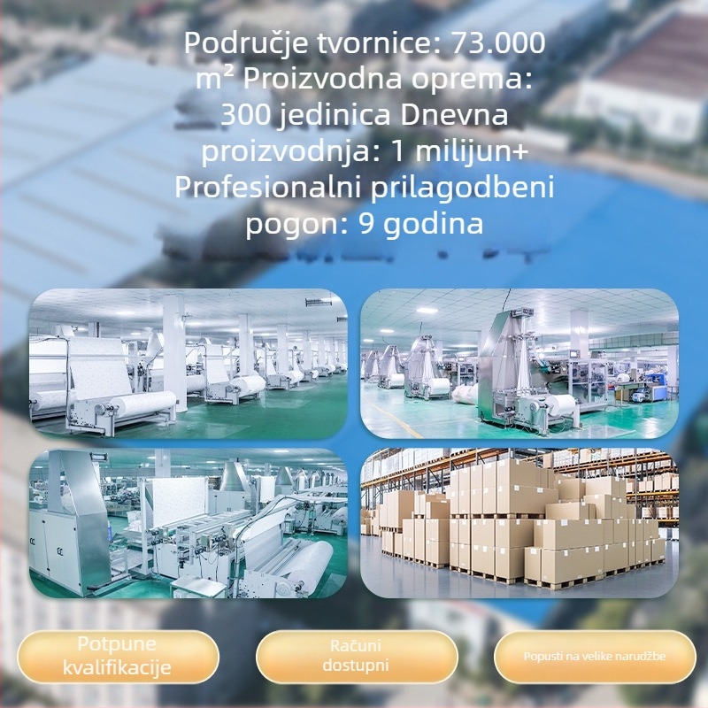 Jednokratne maramice za lice, 100% viskozna vlakna, montirane na zid, brza apsorpcija 0–5 s