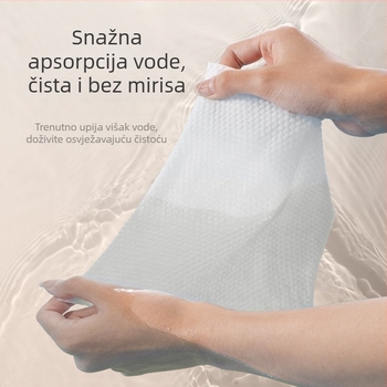 Grace/Jie Liya jednokratne maramice za lice s bisernim uzorkom, od biljnih vlakana, dvostruka upotreba za suho i mokro čišćenje, ekstra debela.