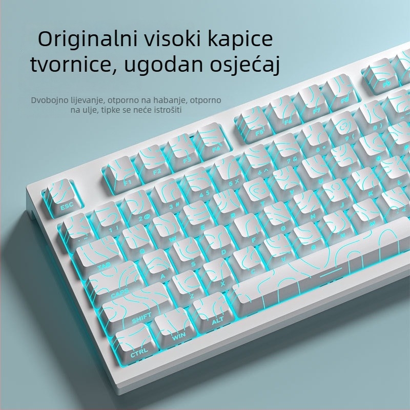 LT84 žični mehanički set tipkovnice i miša, USB, numerička tipkovnica