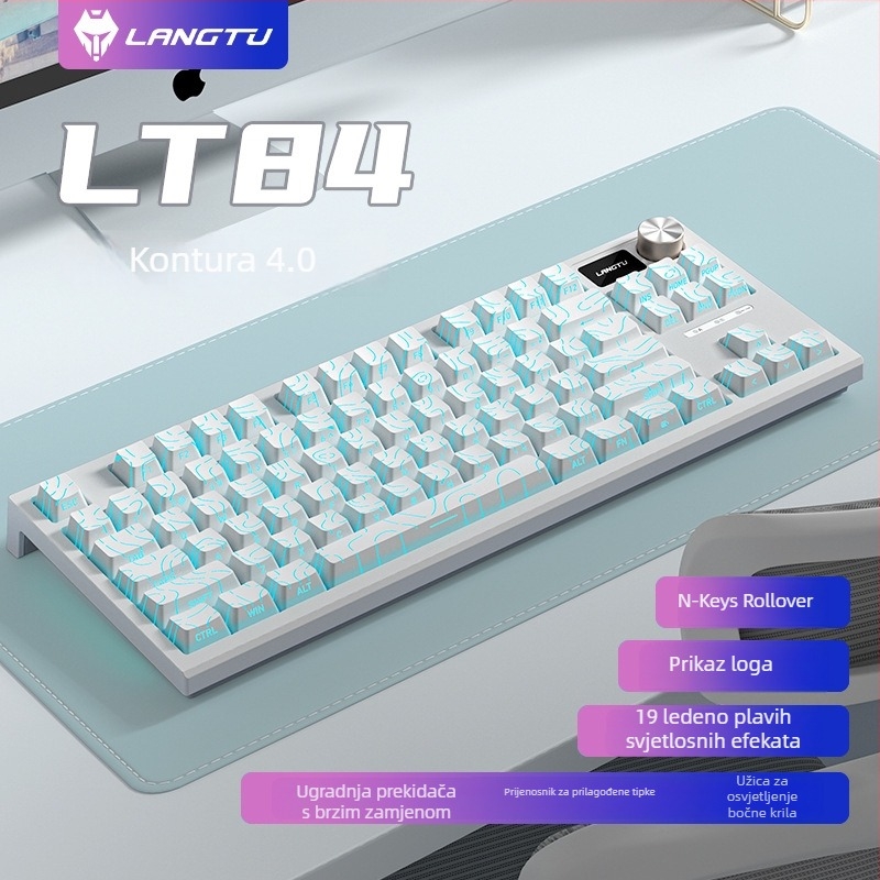LT84 žični mehanički set tipkovnice i miša, USB, numerička tipkovnica