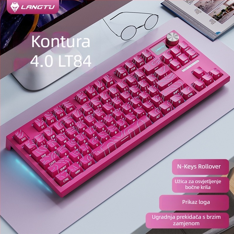 LT84 žični mehanički set tipkovnice i miša, USB, numerička tipkovnica