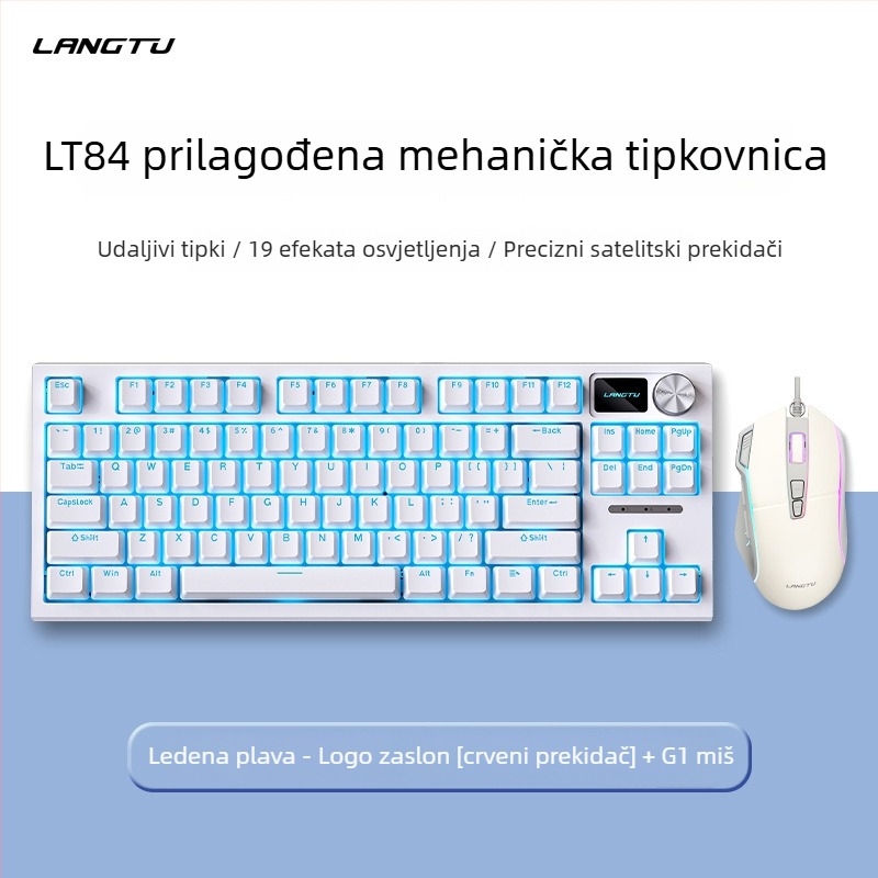 LT84 žični mehanički set tipkovnice i miša, USB, numerička tipkovnica