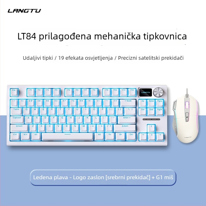 LT84 žični mehanički set tipkovnice i miša, USB, numerička tipkovnica
