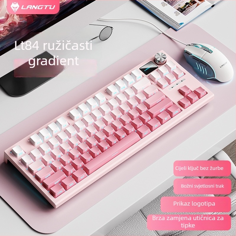 LT84 žični mehanički set tipkovnice i miša, USB, numerička tipkovnica