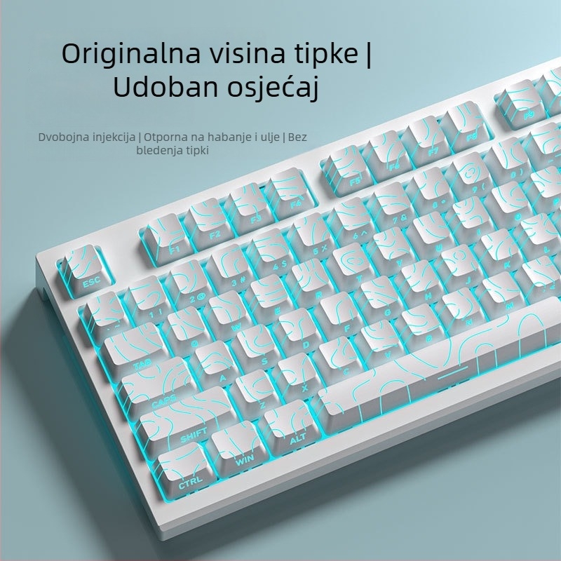 LT84 Žični mehanički komplet tipkovnice i miša, numerička tipkovnica, USB