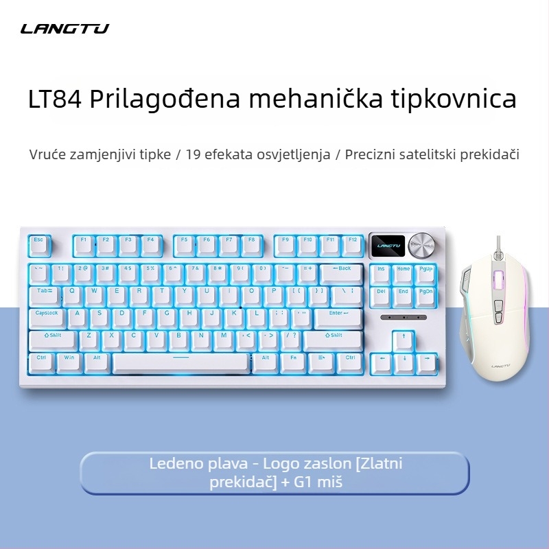 LT84 Žični mehanički komplet tipkovnice i miša, numerička tipkovnica, USB