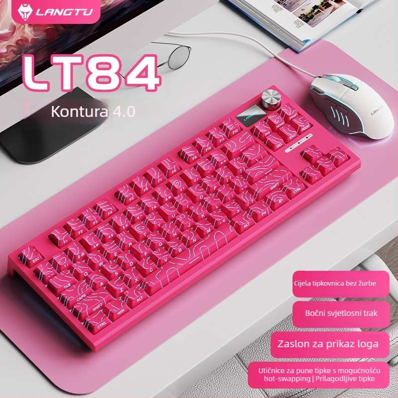 LT84 Žični mehanički komplet tipkovnice i miša, numerička tipkovnica, USB