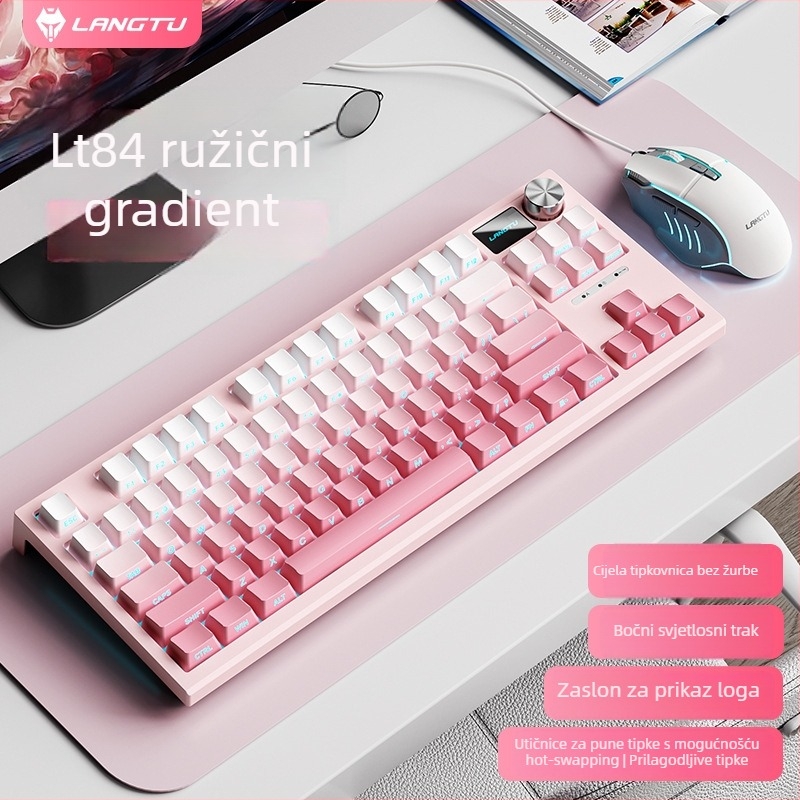LT84 Žični mehanički komplet tipkovnice i miša, numerička tipkovnica, USB