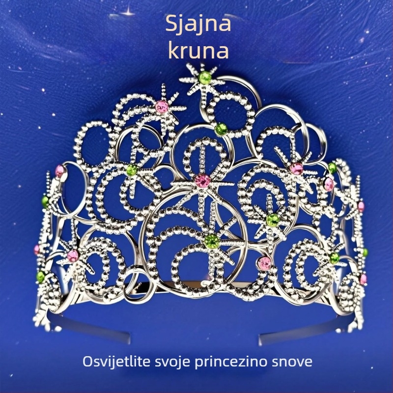 Krona za glavu od legure, balon-krona, elektroplating, ženski stil