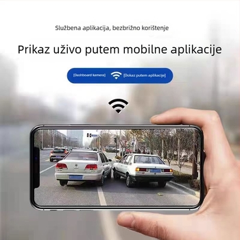 Auto dash cam, 4K 2160P, Dualni objektiv, 170° široki kut, F1.5 otvor blende (snimanje u petlji)