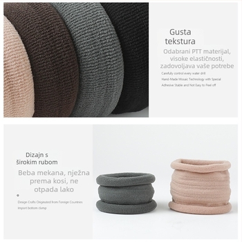 Pamukova gumica za kosu, ručna izrada, korejski stil, visoka elastičnost, bez umetaka