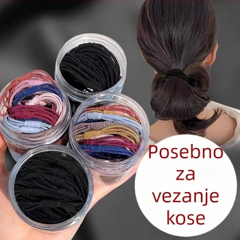 Elastična gumica za kosu u rep — tkanina, pletena, koreanskog stila, visoka elastičnost, izlazak u jesen 2024