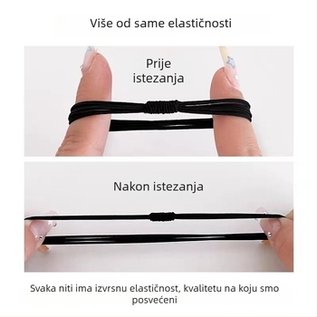 Elastična gumica za kosu u rep — tkanina, pletena, koreanskog stila, visoka elastičnost, izlazak u jesen 2024