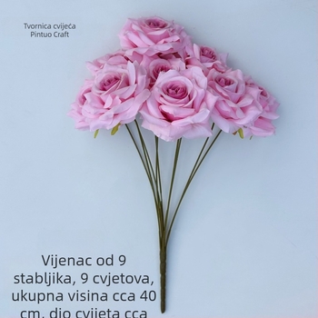 Saten ruža – cvjetna aranžman za svadbenu arkadu i zidnu dekoraciju | Marka Pinto; Materijal: saten ruže; Vrsta: Ruža; Namjena: vjenčanje, vani, rekviziti za fotografiju