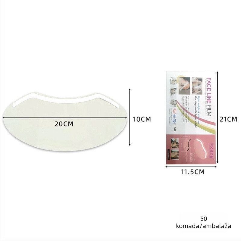 M-oblik flastera za pramenove – jednokratne, prozirne, za bojanje kose, zakrivljena zaštita čela