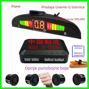 Radar za vožnju unazad s 4/6/8 sondi, zvučni signal s realnim glasom, dvostruko jezgreni polukružni zaslon, slika prednjeg i stražnjeg radara, model CQ-1401