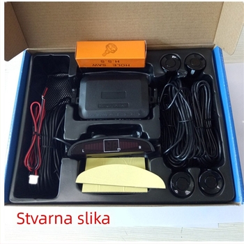 Radar za vožnju unazad s 4/6/8 sondi, zvučni signal s realnim glasom, dvostruko jezgreni polukružni zaslon, slika prednjeg i stražnjeg radara, model CQ-1401