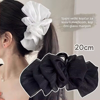 Štipaljka za kosu Grip stilom, ručno izrađena, mrežasti materijal