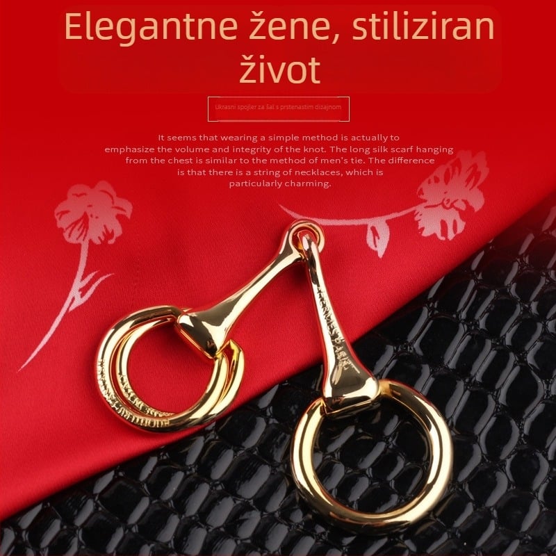 Kopča za maramu od čistog bakra, unisex, geometrijski oblik, elektroplatiranje