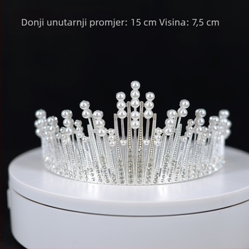 Kruna od perli za glavu - Korejski stil, unisex, elektroplatiranje, zasebno pakiranje