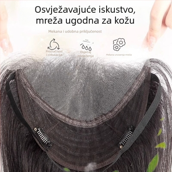 Peruka s čipkastom mrežom za žene, ručno tkana, ljudska kosa, ravni kroj, volumen na vrhu glave, prirodni prednji dio, bojanje i ravnanje dopušteni