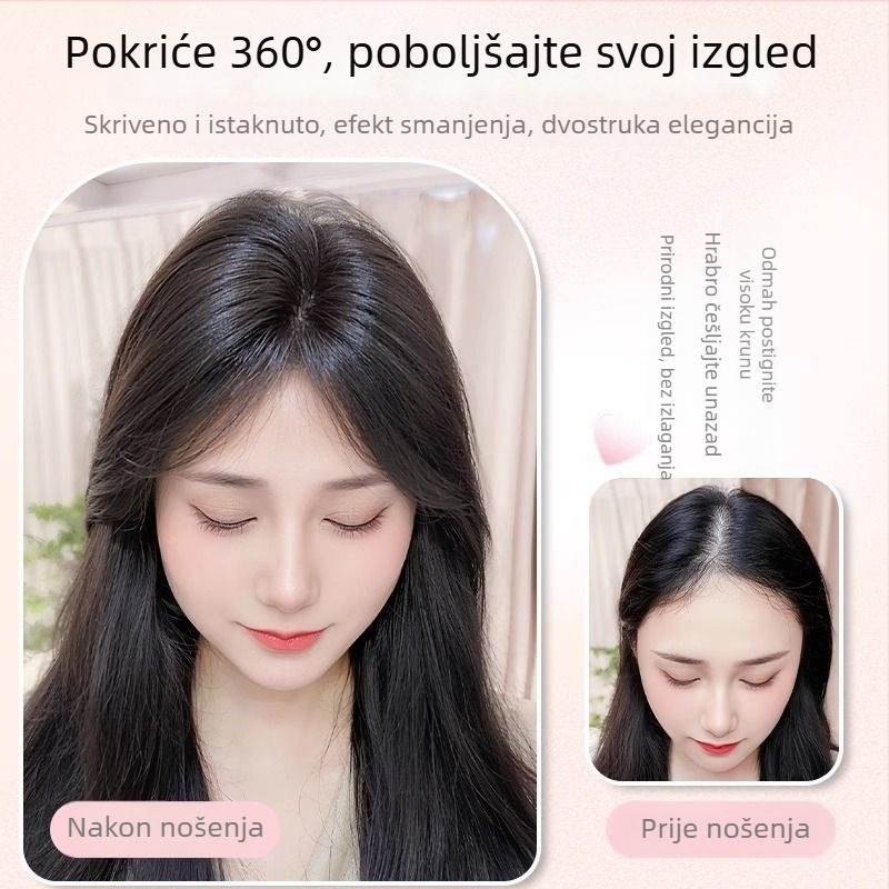 Peruka s čipkastom mrežom za žene, ručno tkana, ljudska kosa, ravni kroj, volumen na vrhu glave, prirodni prednji dio, bojanje i ravnanje dopušteni
