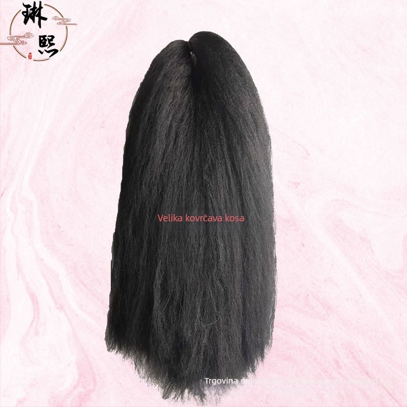 Materijal za cosplay periku - Ručno izrađen, Duga kosa, Domaći svila, Prastar stil, DIY oblikovanje Hanfu