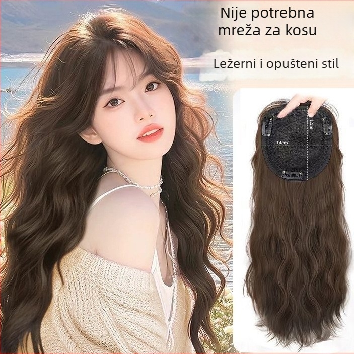 Perika za žene – volumen, vodeni valovi, dugi kovrče, model J56, mehanizam, materijal: žica visoke temperature, nije za bojanje